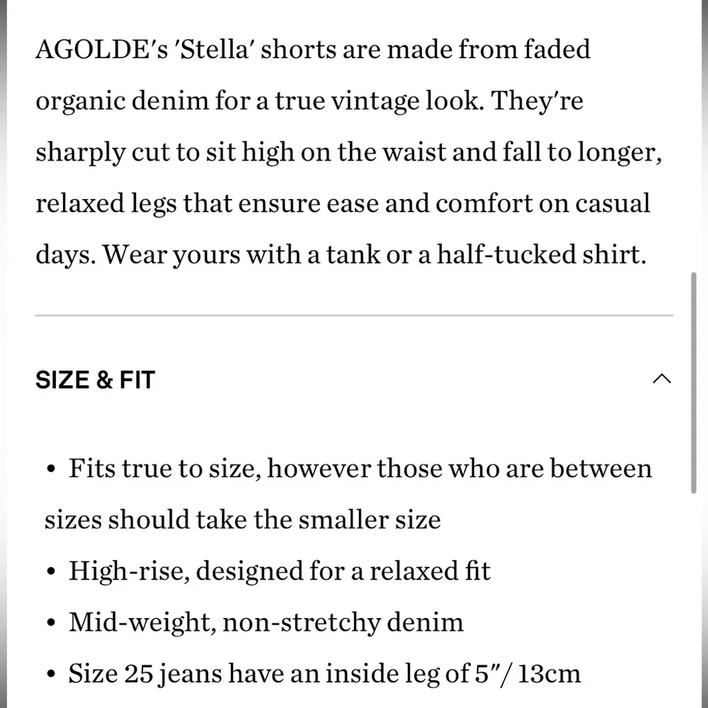 Agolde Stella Light Blue Jean Shorts - Picture 6 of 8